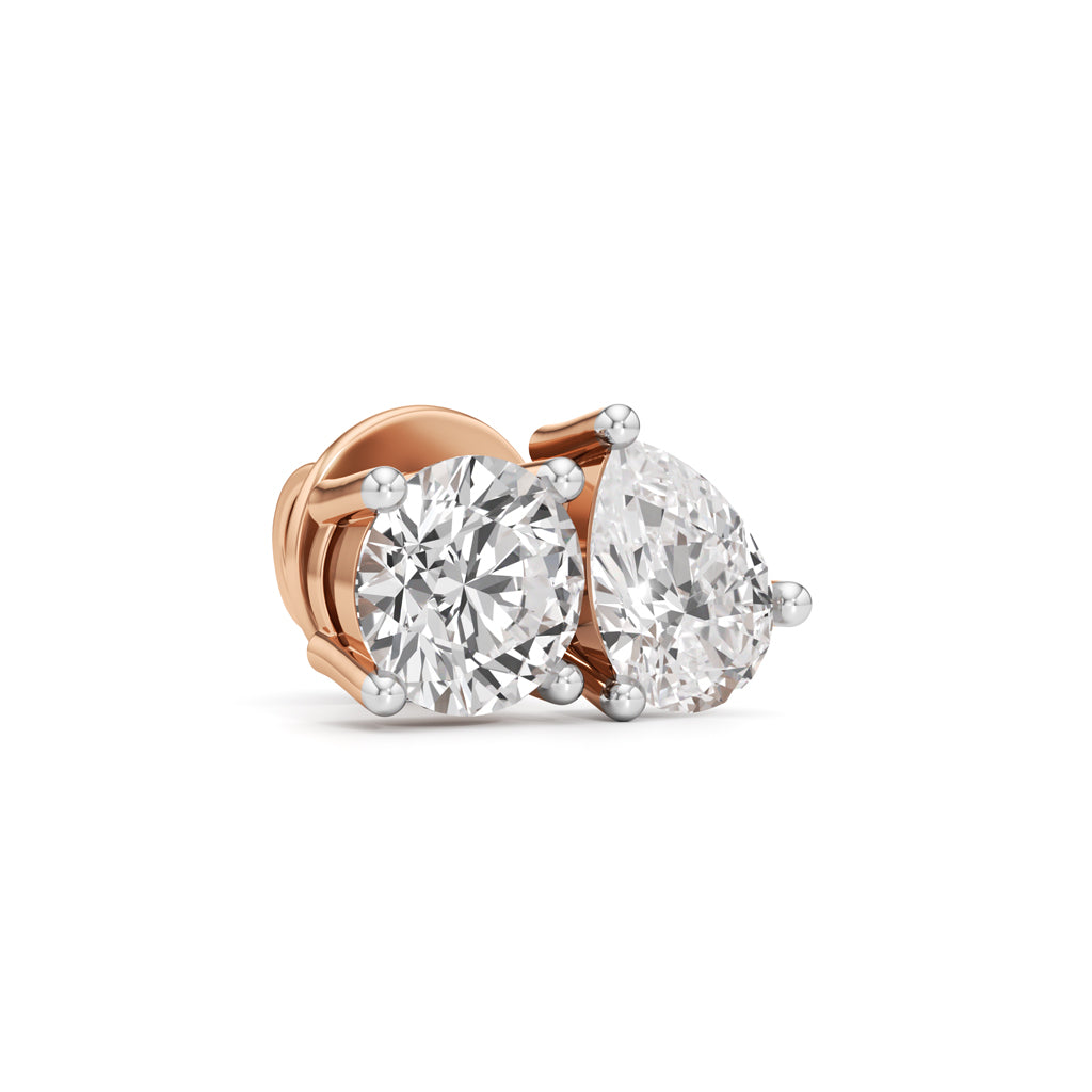 15Ct Pear Shape Solitaire Studs Earrings