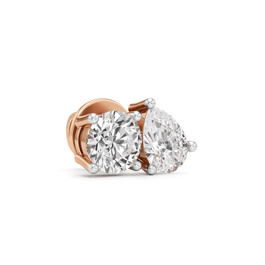 15Ct Pear Shape Solitaire Studs Earrings