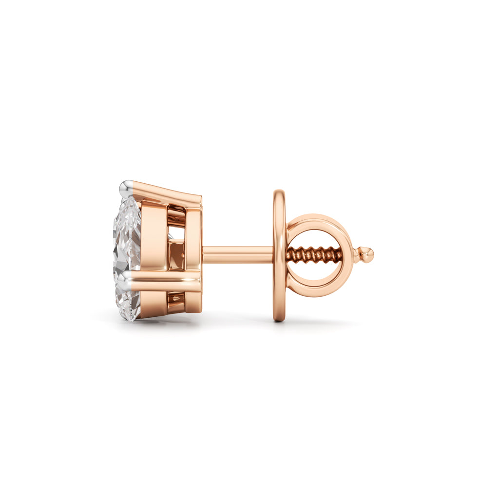 15Ct Pear Shape Solitaire Studs Earrings
