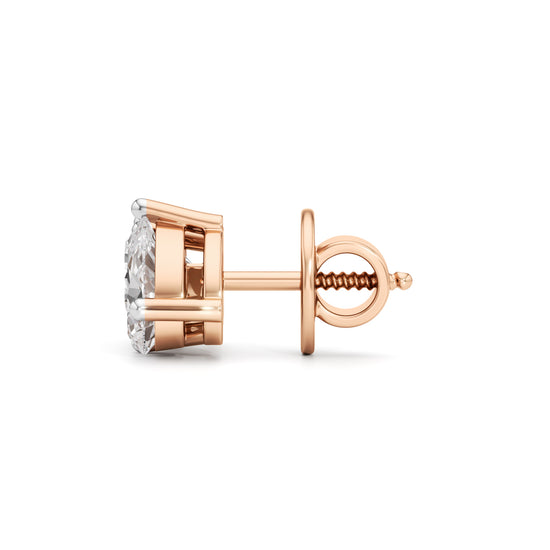 15Ct Pear Shape Solitaire Studs Earrings