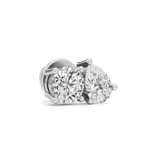 15Ct Pear Shape Solitaire Studs Earrings