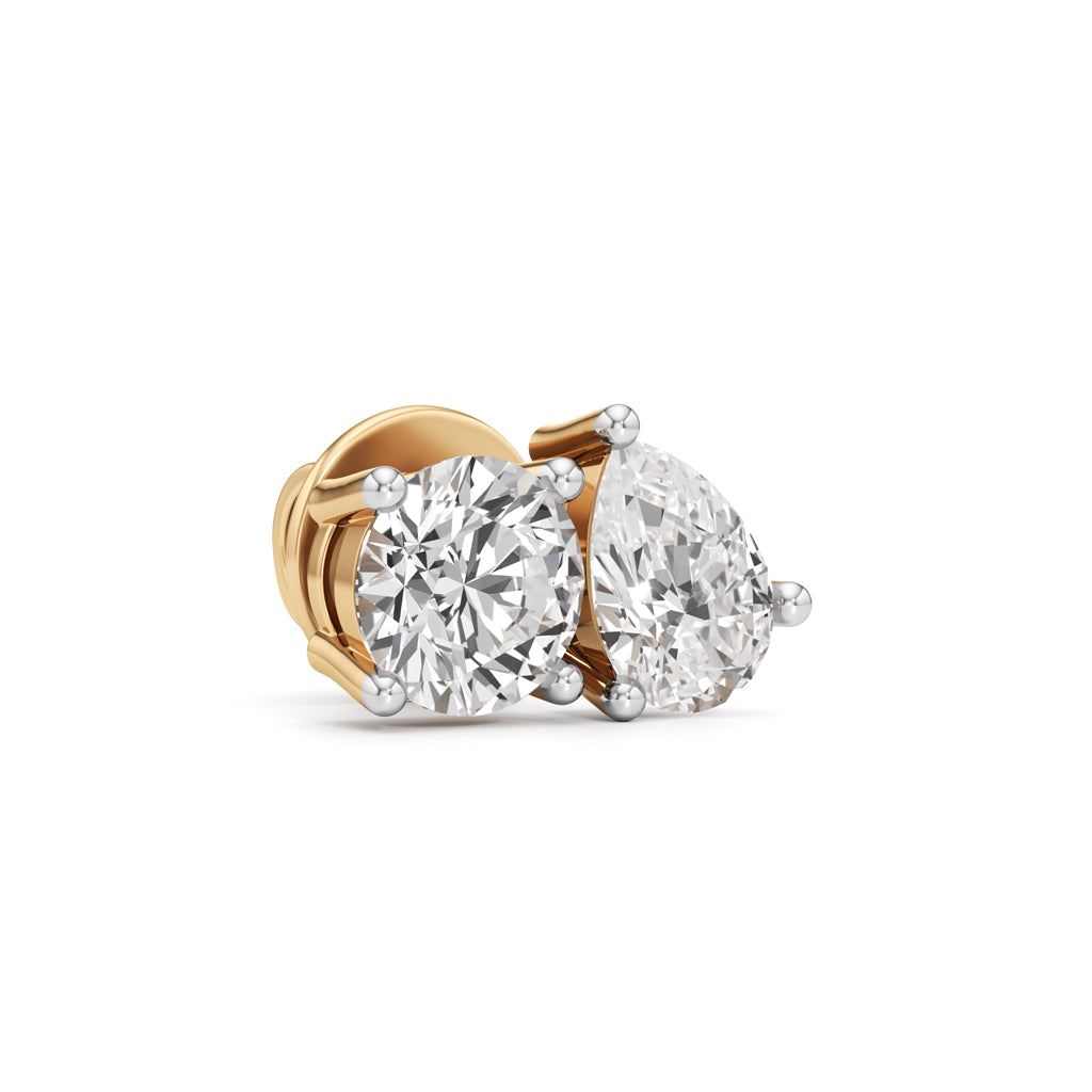 15Ct Pear Shape Solitaire Studs Earrings