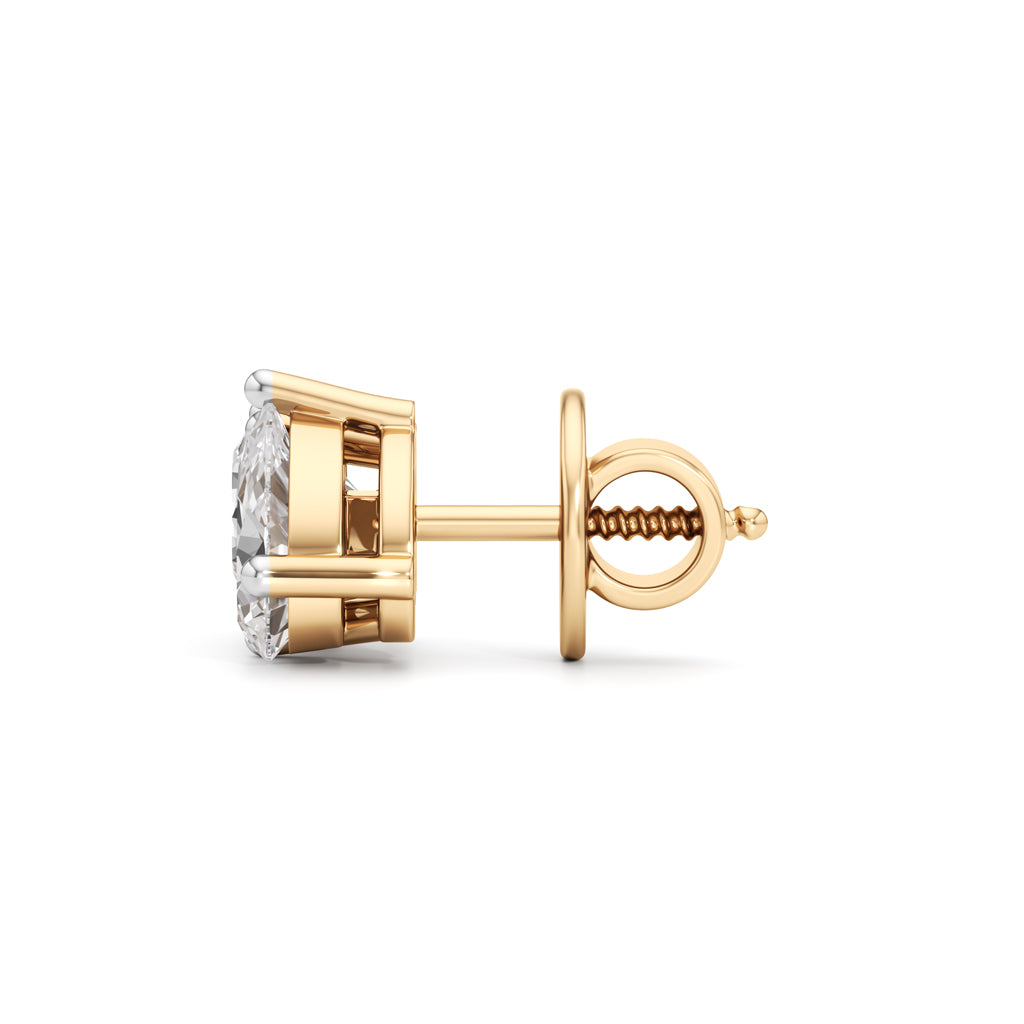 15Ct Pear Shape Solitaire Studs Earrings