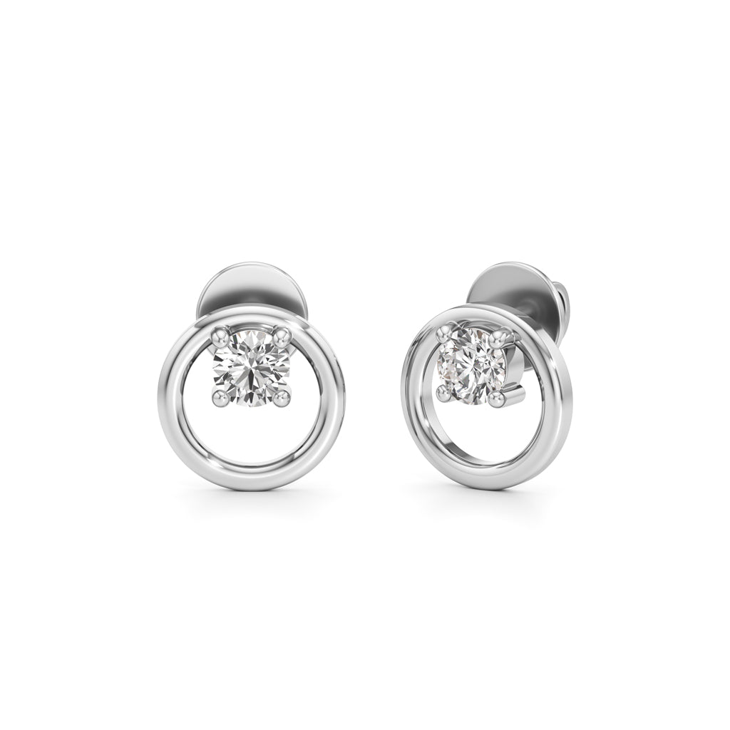 05Ct Round Shape Solitaire Studs Earrings