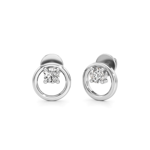 05Ct Round Shape Solitaire Studs Earrings