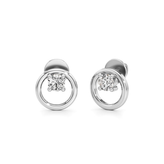 05Ct Round Shape Solitaire Studs Earrings