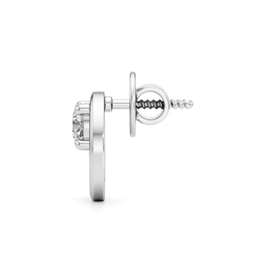 05Ct Round Shape Solitaire Studs Earrings