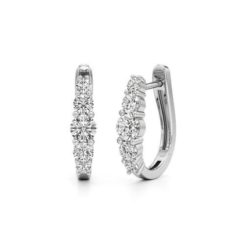 1Ct Round Shape Delicate Earrings