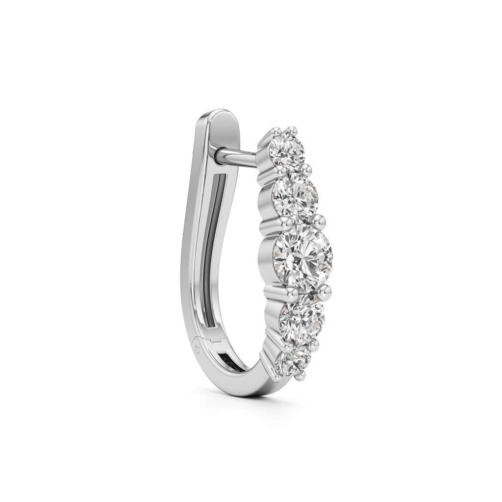 1Ct Round Shape Delicate Earrings