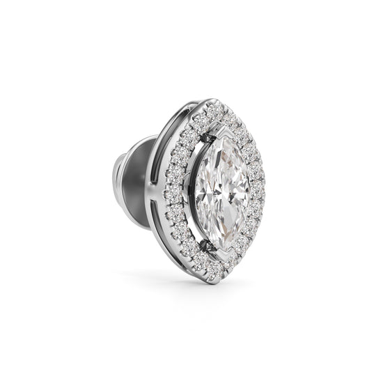 125Ct Marquise Shape Halo Studs Earrings