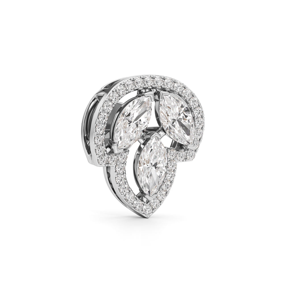 175Ct Marquise Shape Halo Studs Earrings