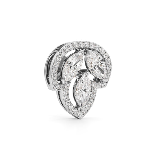 175Ct Marquise Shape Halo Studs Earrings