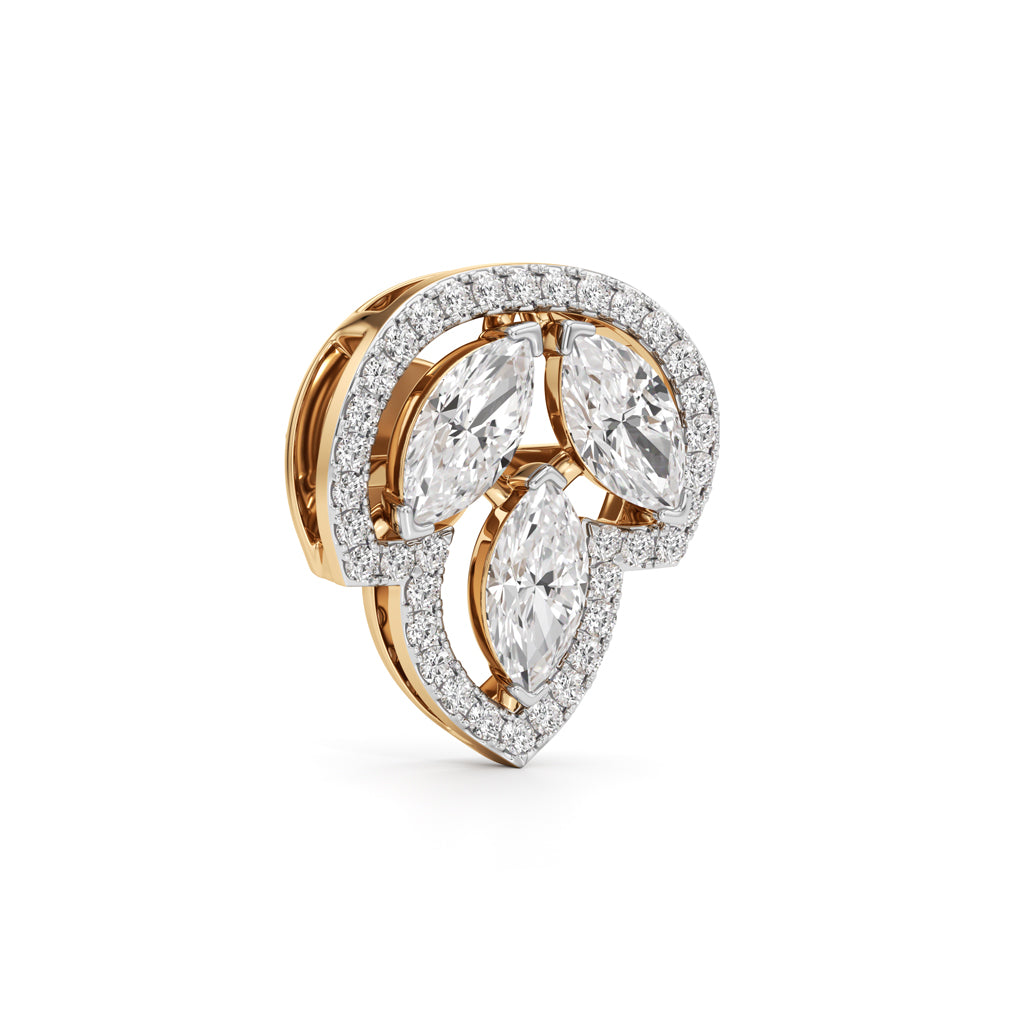 175Ct Marquise Shape Halo Studs Earrings