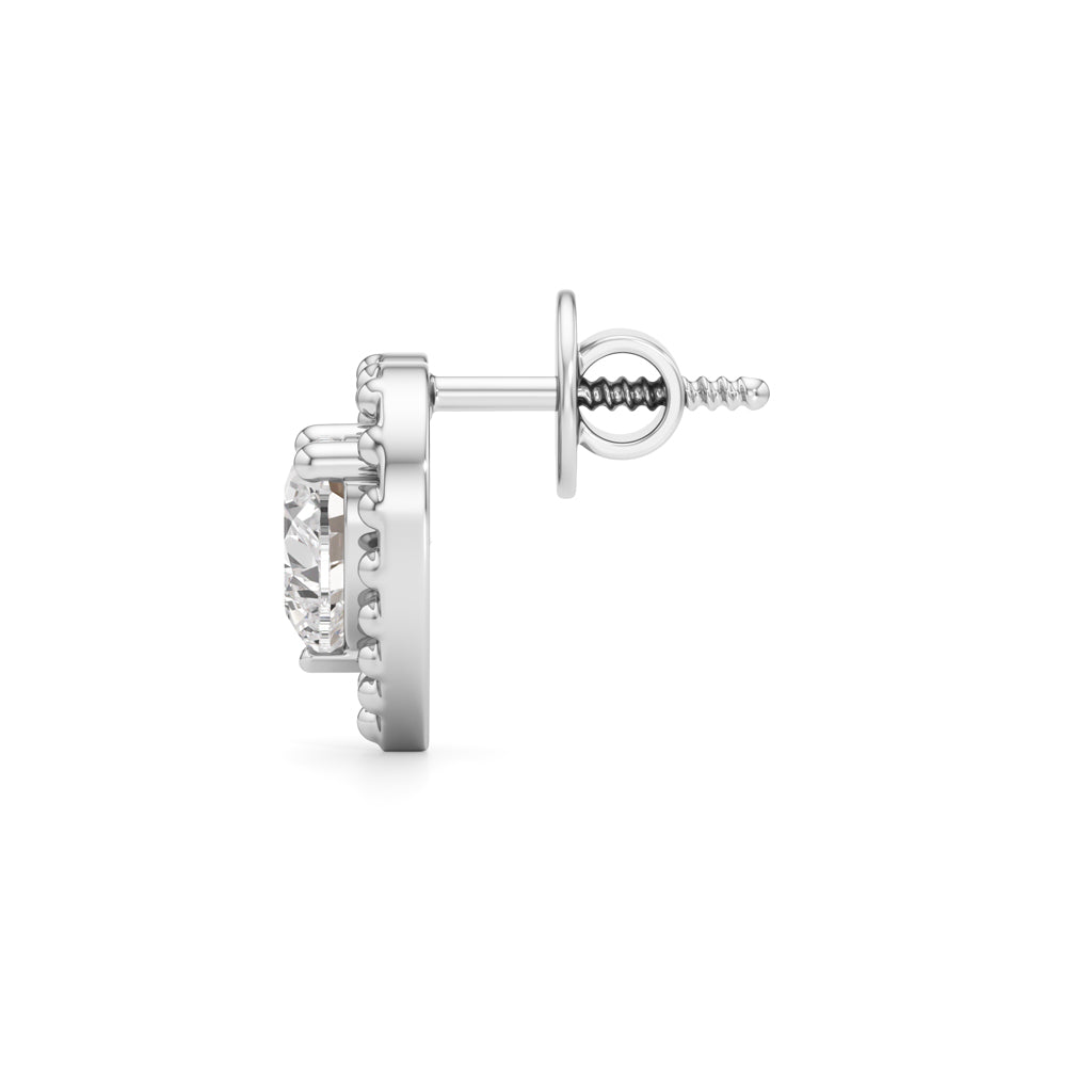 150Ct Heart Shape Solitaire Studs Earrings