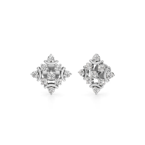 075Ct Round Shape Fancy Studs Earrings