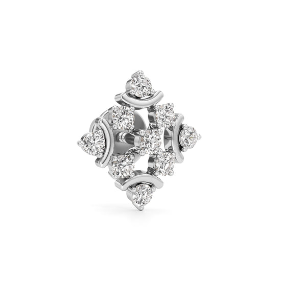 075Ct Round Shape Fancy Studs Earrings