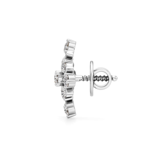 075Ct Round Shape Fancy Studs Earrings