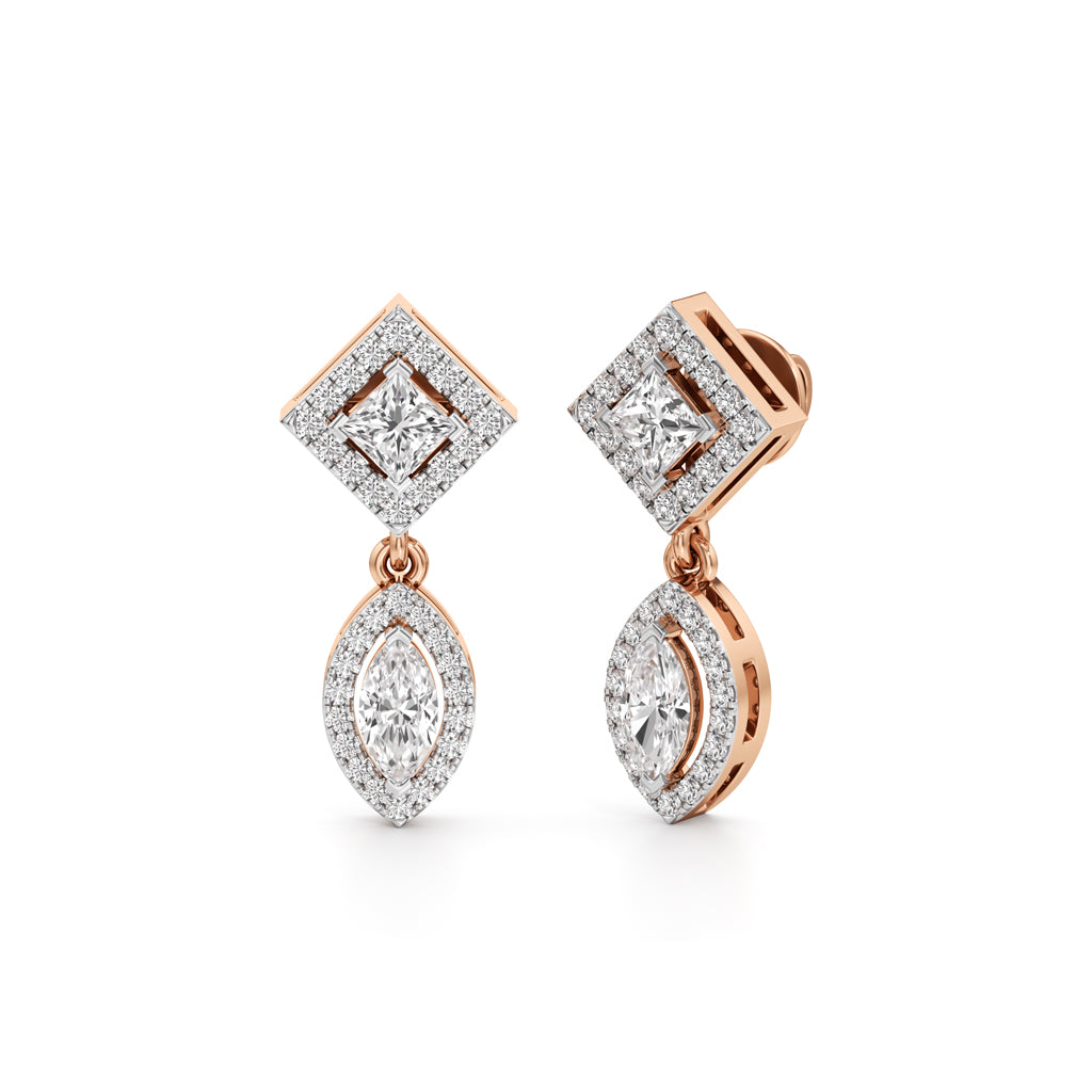 125Ct Marquise Shape Dangles Earrings