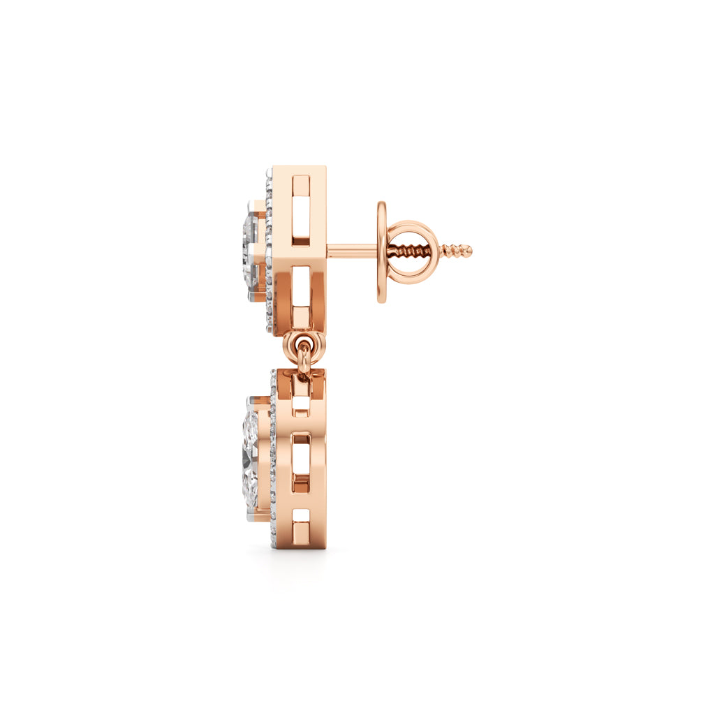 125Ct Marquise Shape Dangles Earrings