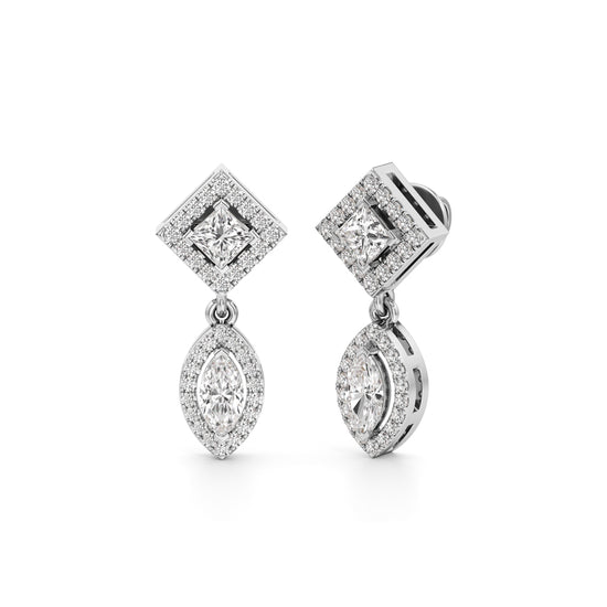 125Ct Marquise Shape Dangles Earrings