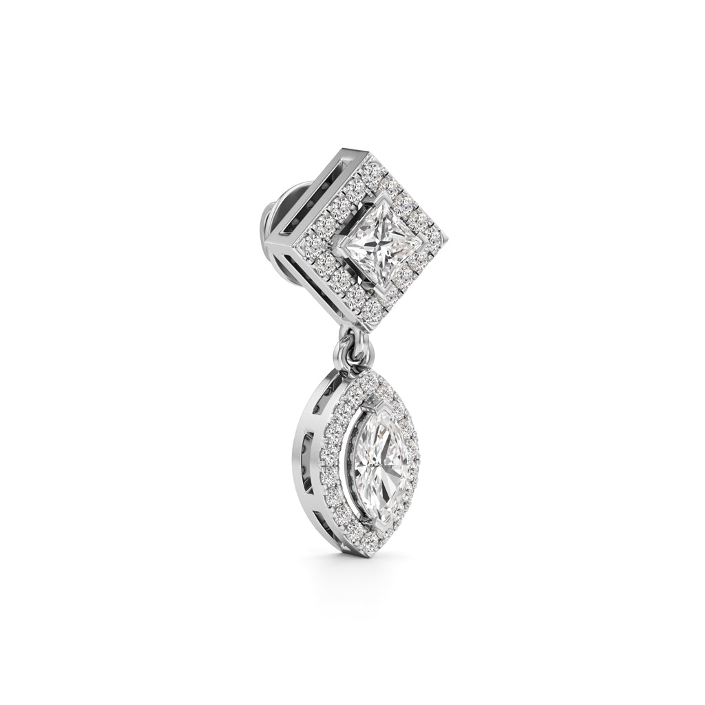125Ct Marquise Shape Dangles Earrings