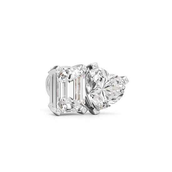 5Ct Emerald ShapeSolitaire Studs Earrings