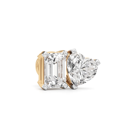 5Ct Emerald ShapeSolitaire Studs Earrings