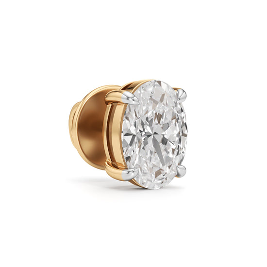 2Ct Oval Shape Solitaire Studs Earrings