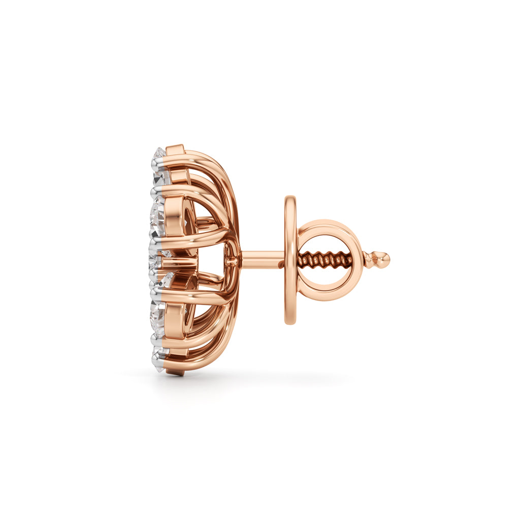 225Ct Round ShapeFancy Studs Earrings