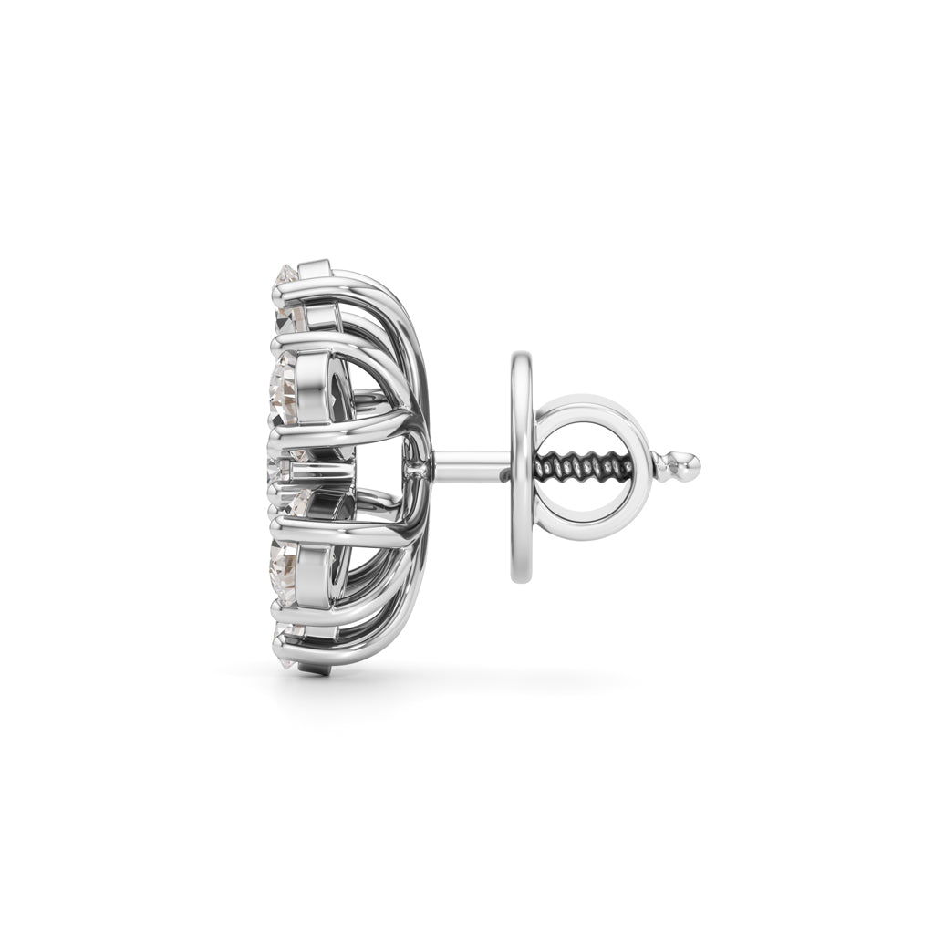 225Ct Round ShapeFancy Studs Earrings