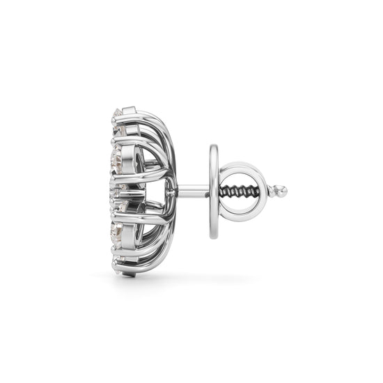 225Ct Round ShapeFancy Studs Earrings
