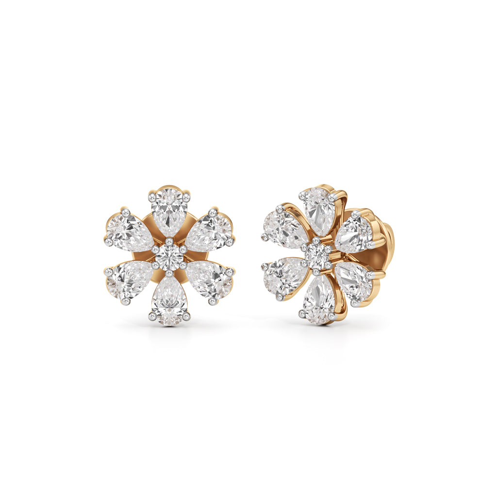 225Ct Round ShapeFancy Studs Earrings