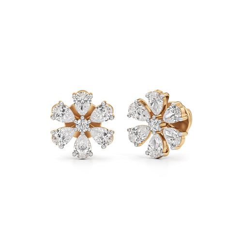 225Ct Round ShapeFancy Studs Earrings