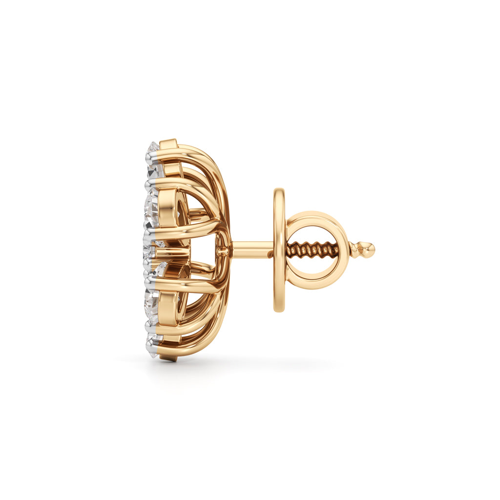 225Ct Round ShapeFancy Studs Earrings