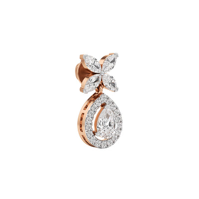 225Ct Pear Shape Dangles Earrings