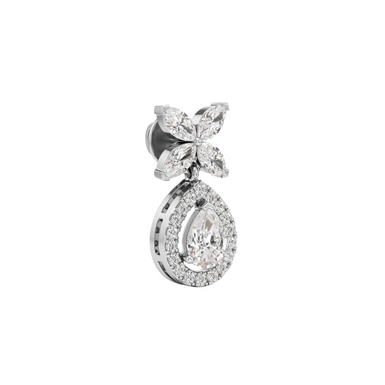225Ct Pear Shape Dangles Earrings