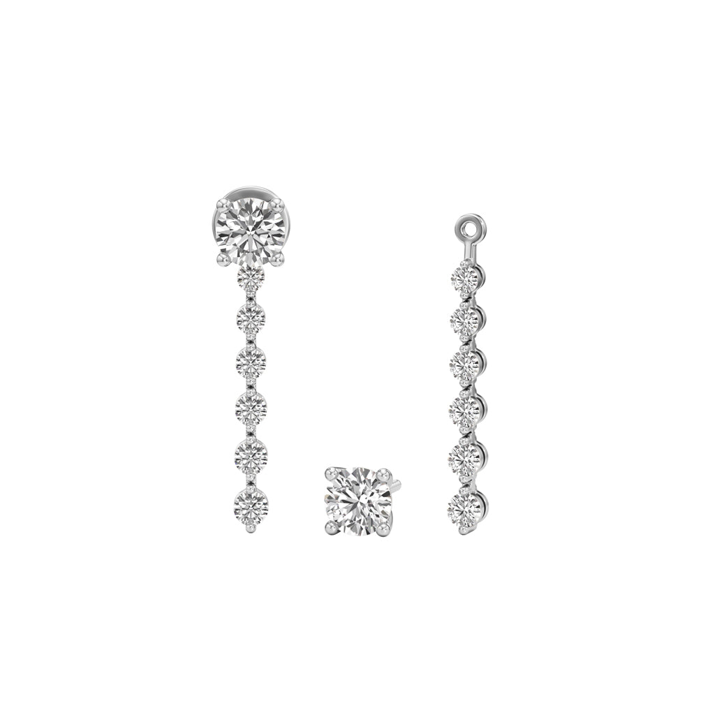 150Ct Round ShapeDangles Earrings