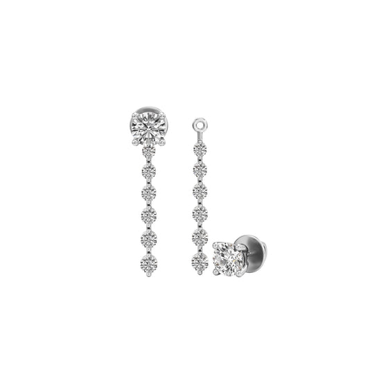 150Ct Round ShapeDangles Earrings