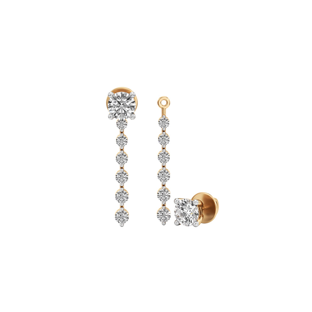 150Ct Round ShapeDangles Earrings