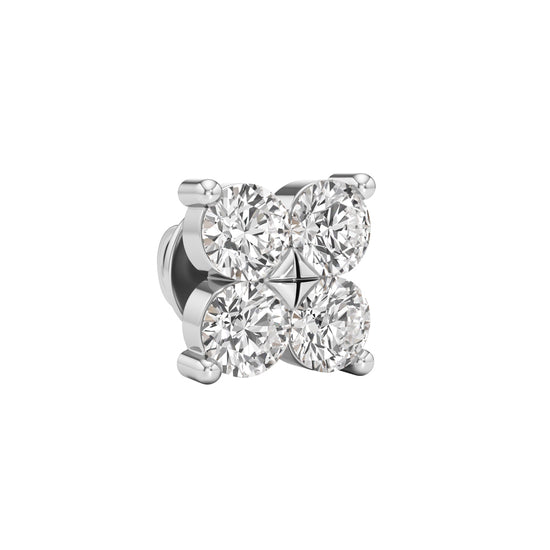 075Ct Round Shape Fancy Studs Earrings