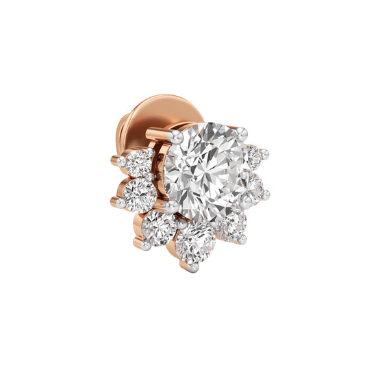 275Ct Round ShapeFancy Studs Earrings