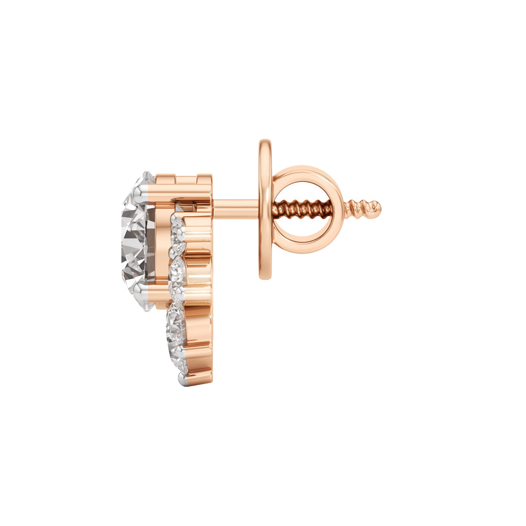 275Ct Round ShapeFancy Studs Earrings