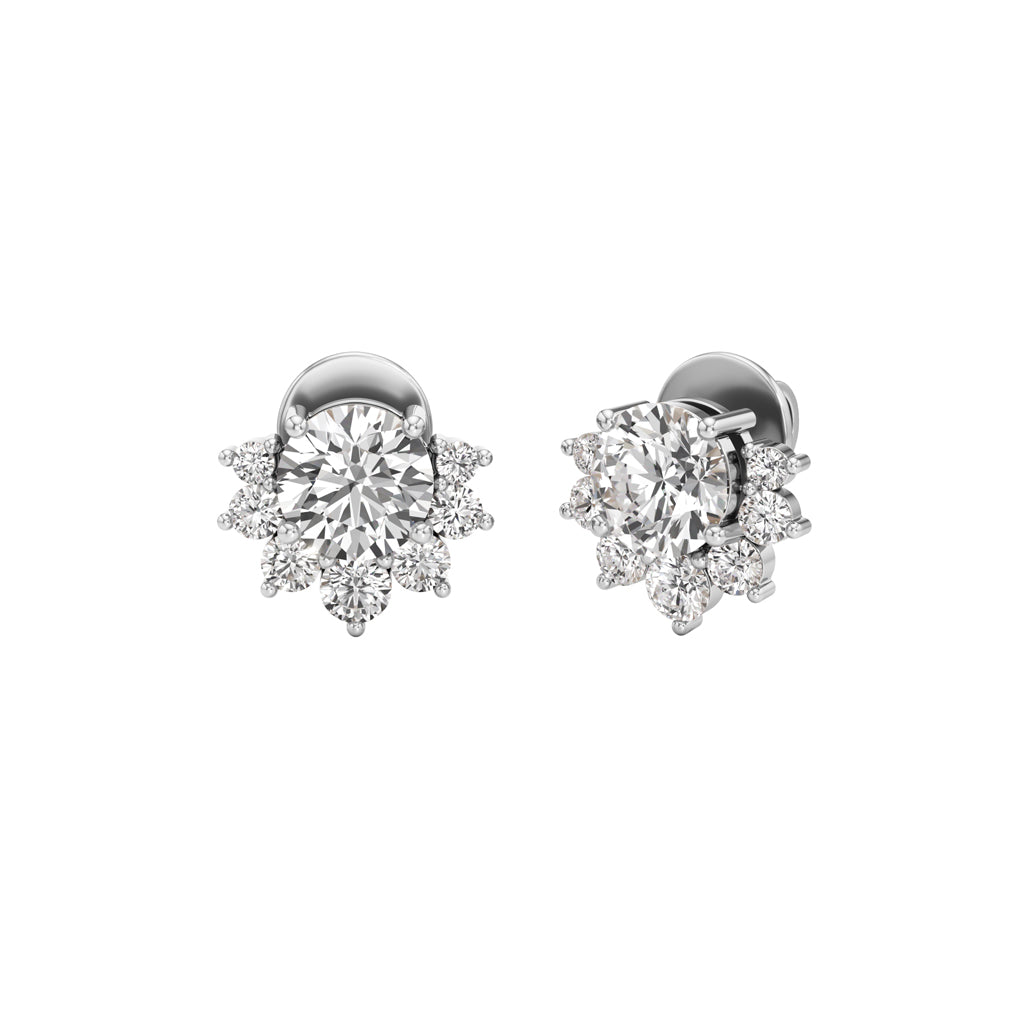 275Ct Round ShapeFancy Studs Earrings