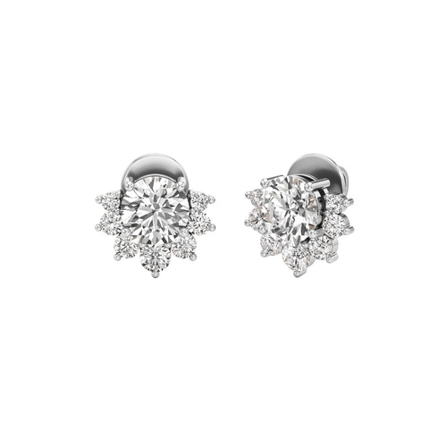275Ct Round ShapeFancy Studs Earrings