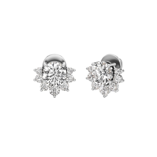 275Ct Round ShapeFancy Studs Earrings