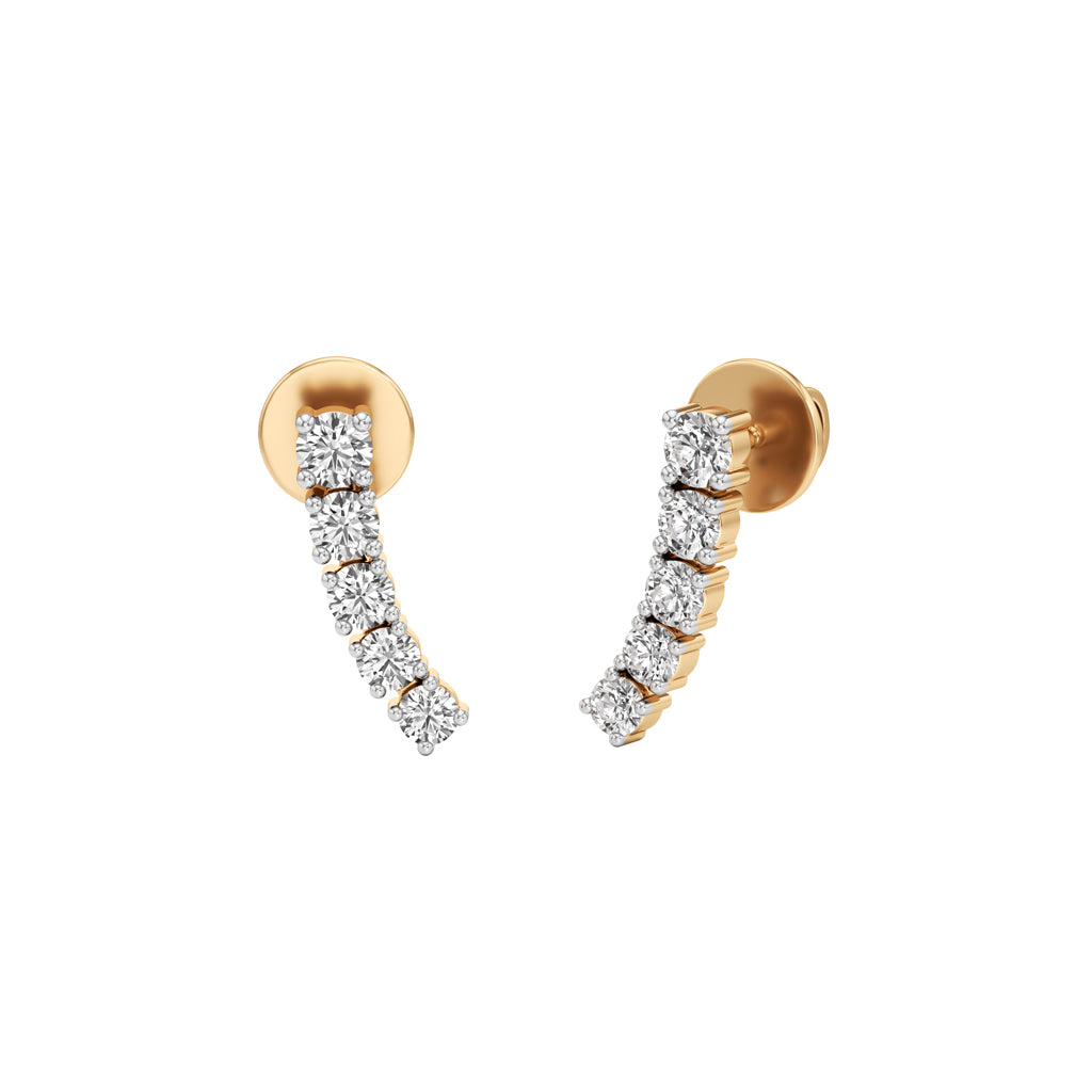 05Ct Round ShapeFancy Studs Earrings