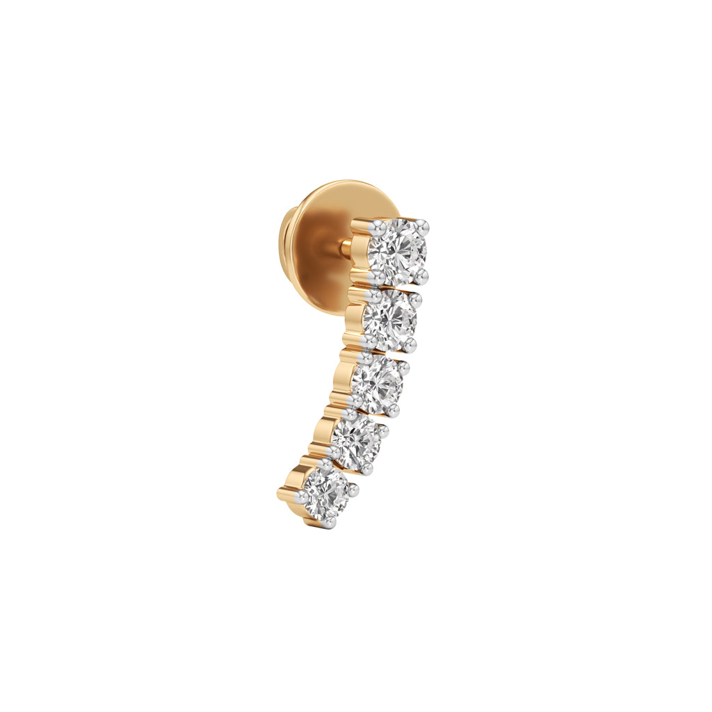 05Ct Round ShapeFancy Studs Earrings