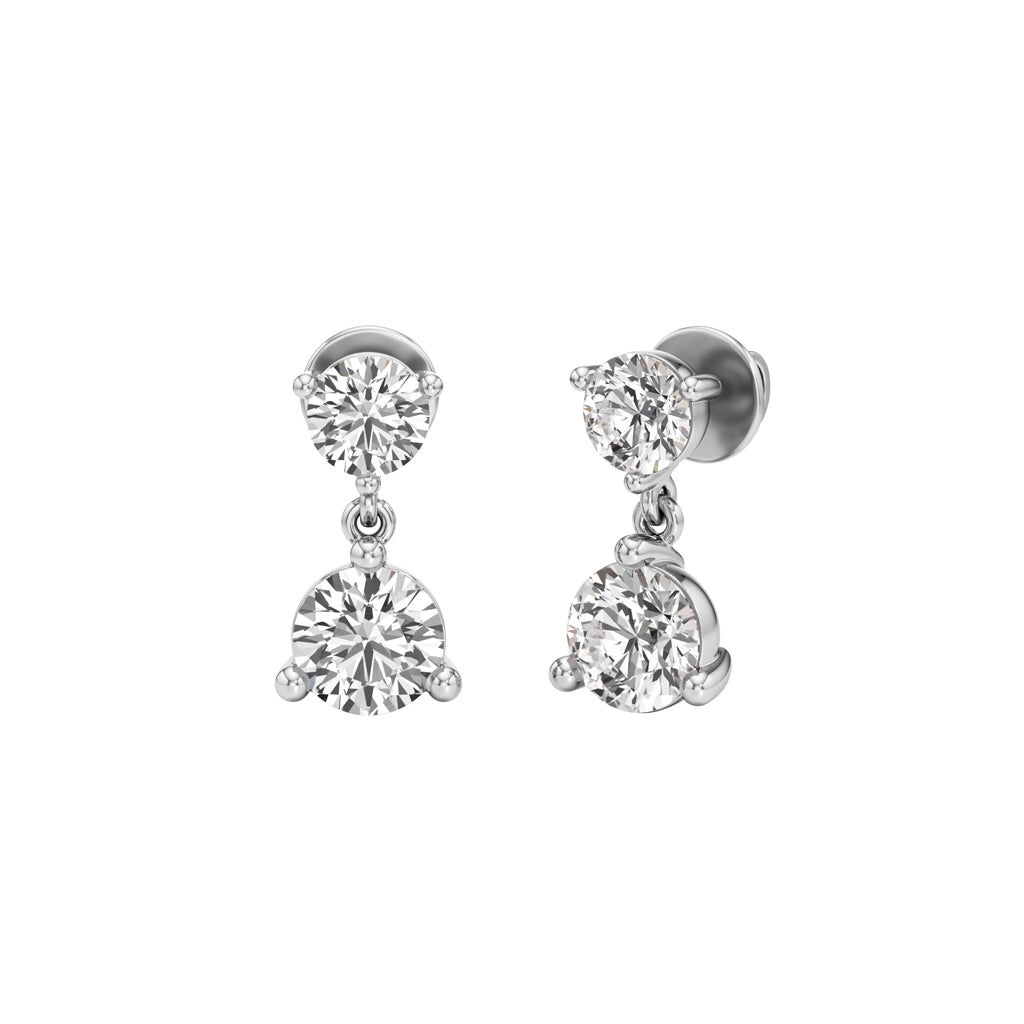 3Ct Round ShapeFancy Studs Earrings