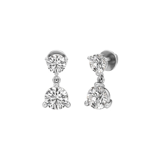3Ct Round ShapeFancy Studs Earrings