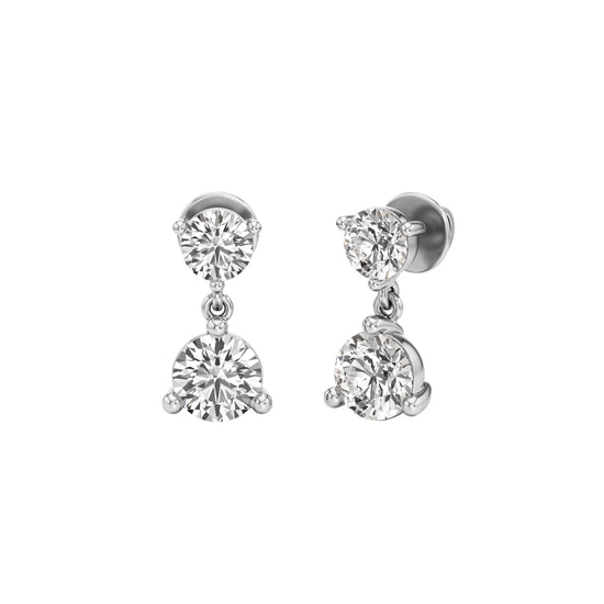 3Ct Round ShapeFancy Studs Earrings